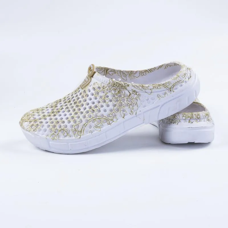 Women summer beach flower printed antiskid comfortable slide sandals