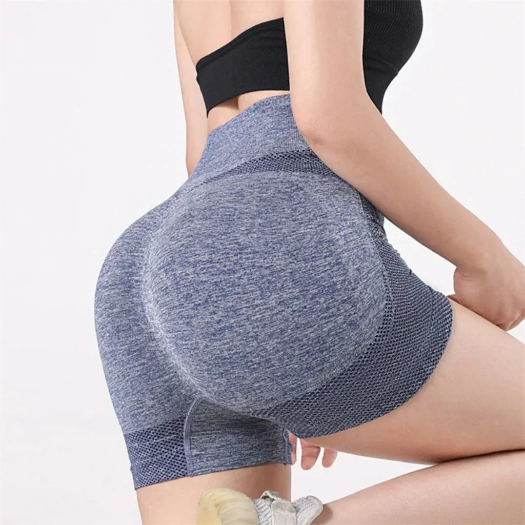 Women Yoga Shorts High Waist Butt Lifting Tummy Control Fitness Tights