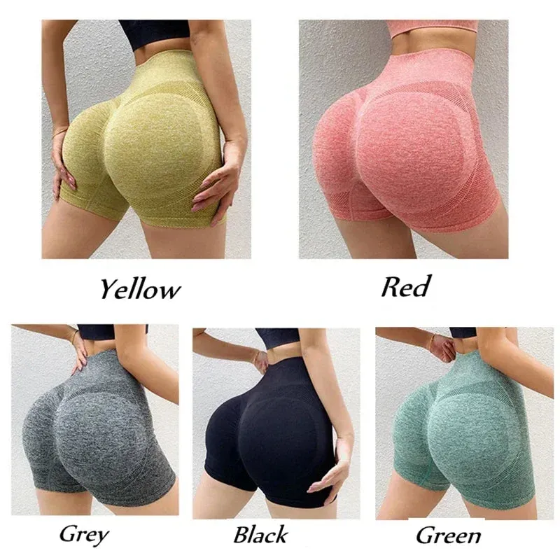 Women Yoga Shorts High Waist Butt Lifting Tummy Control Fitness Tights