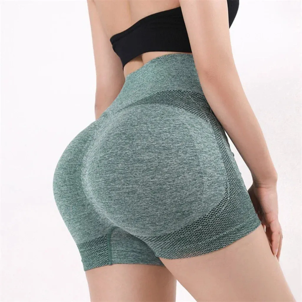 Women Yoga Shorts High Waist Butt Lifting Tummy Control Fitness Tights