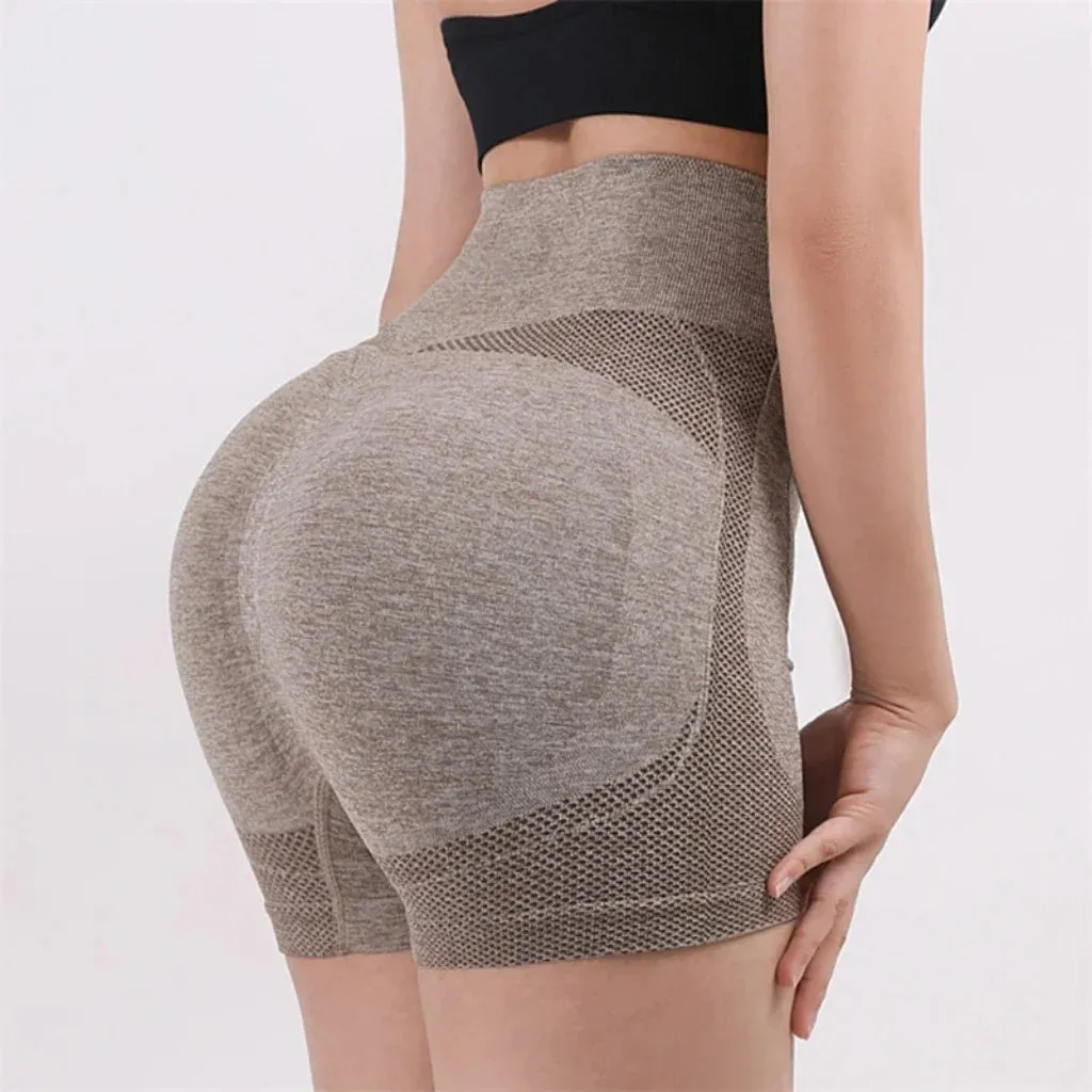 Women Yoga Shorts High Waist Butt Lifting Tummy Control Fitness Tights