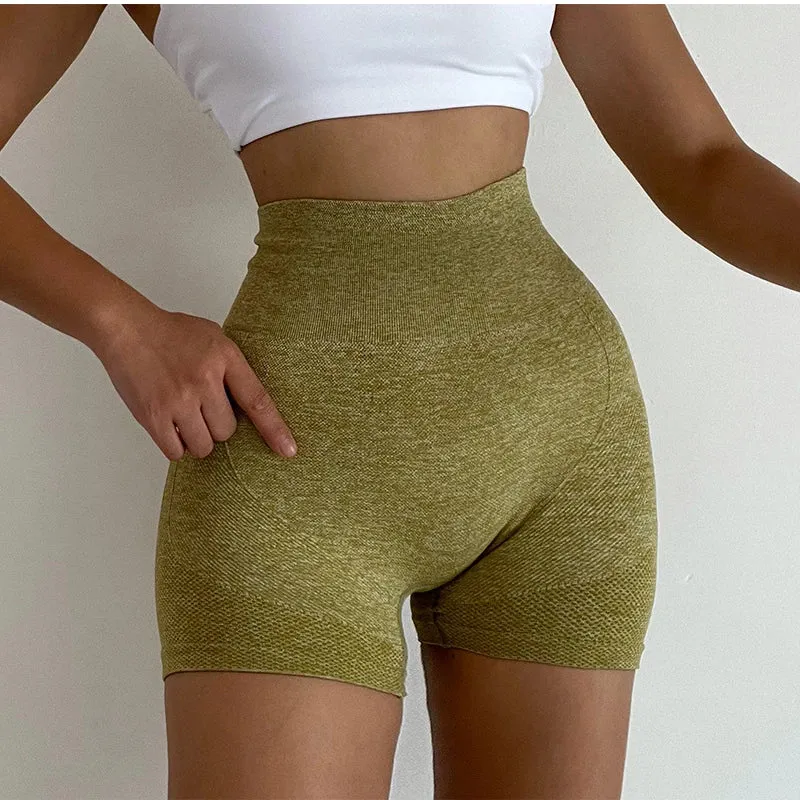 Women Yoga Shorts High Waist Butt Lifting Tummy Control Fitness Tights