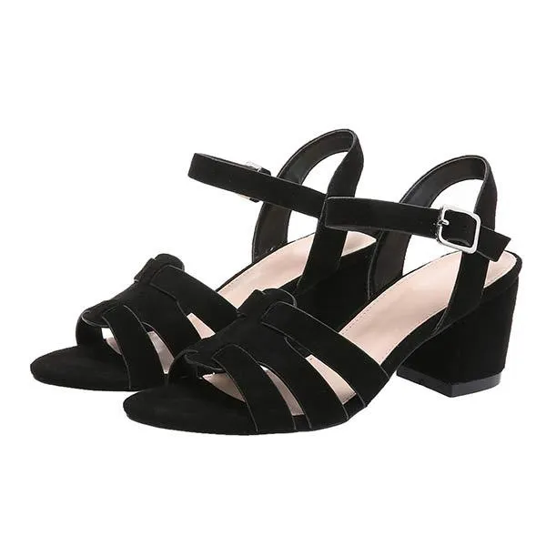 Women's Resort Style Chunky Heel Sandals 61299601C