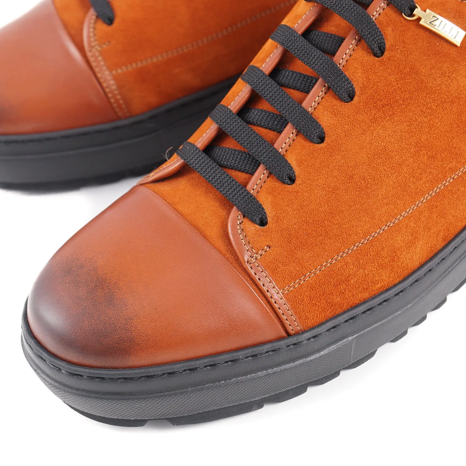 Zilli Suede and Calf Leather Sneakers