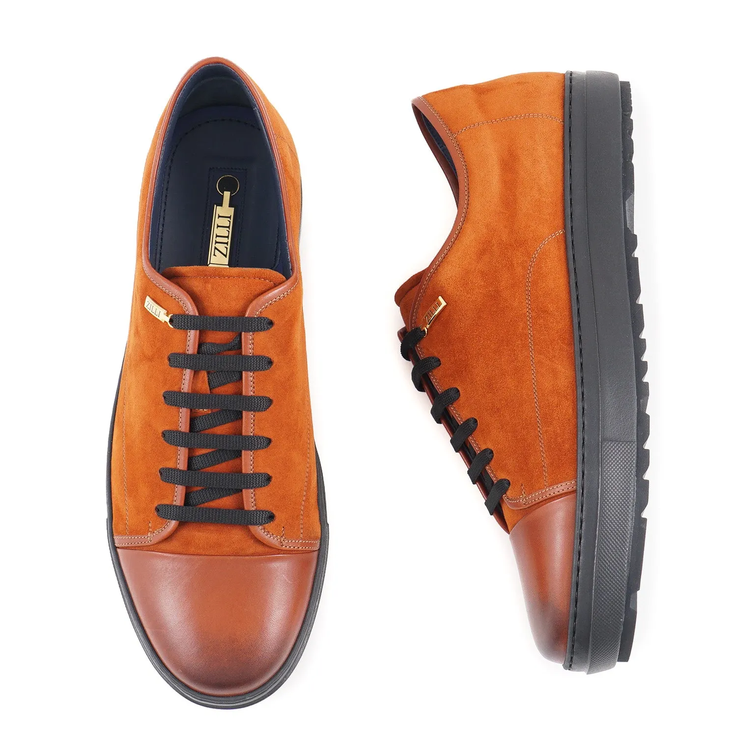 Zilli Suede and Calf Leather Sneakers